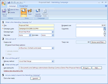 Microsoft 2007 Business Contact Manager