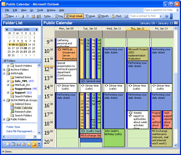Sharing Outlook calendars when using MAPILab Groupware Server