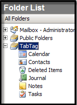 Outlook folders using SQLView