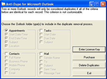 Remove Outlook duplicate records with Anti-Dupe