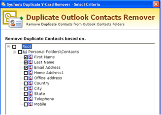 Duplicate Outlook Contacts Remover